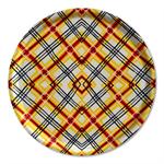 Drinks Tray, Round Tray, Plaid, Nathalie Lete
