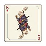 Alice in Wonderland Rabbit Placemat white Rabbit Placemat and coaster set